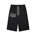 black “telling the truth” 3/4 sweatshorts